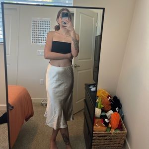 Champagne colored skirt, with tags, never worn